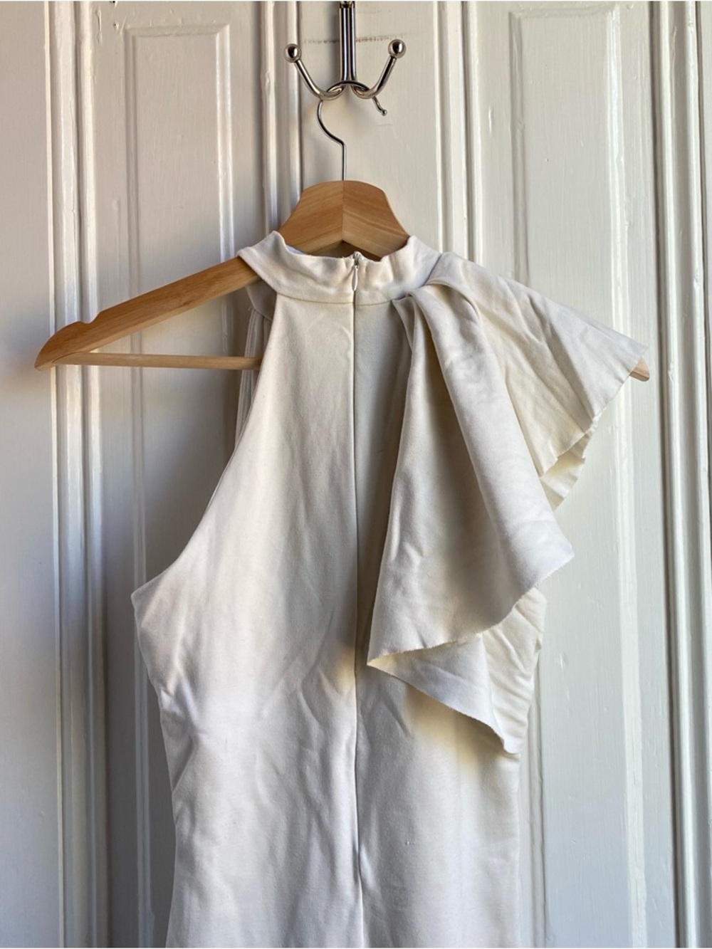 Lulu’s One-Shoulder Cream Ruffle Dress - Picture 8 of 9